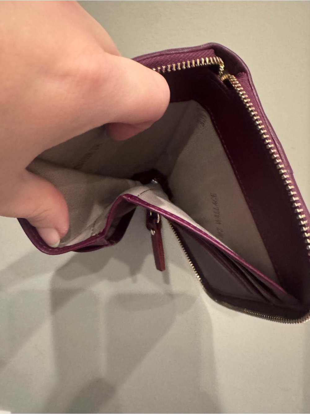 NEW! Mz Wallace Nylon Compact Wallet in Plum Burgundy - Picture 6 of 6